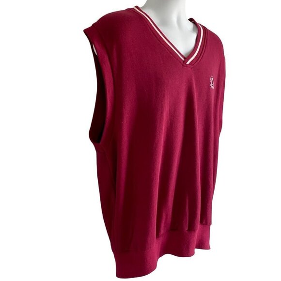 Players by Van Heusen PGA Tour V Neck Maroon Pullover Golf Vest Mens XL - Picture 5 of 8